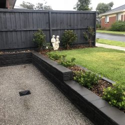 Black Retaining Wall